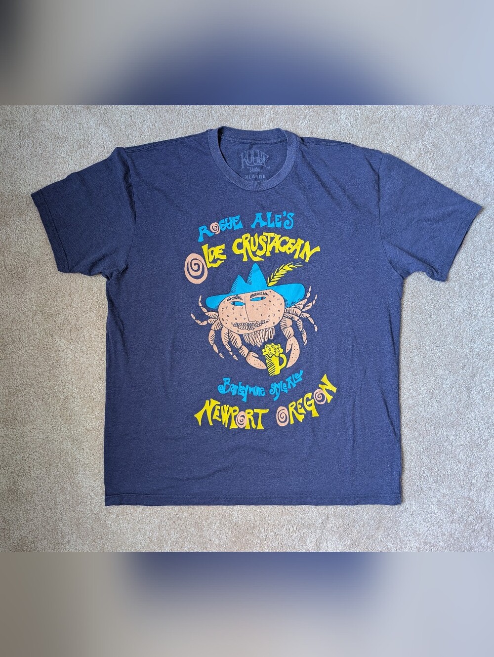 Rogue Brewery Olde Crustacean Barleywine Ale Purple T-shirt